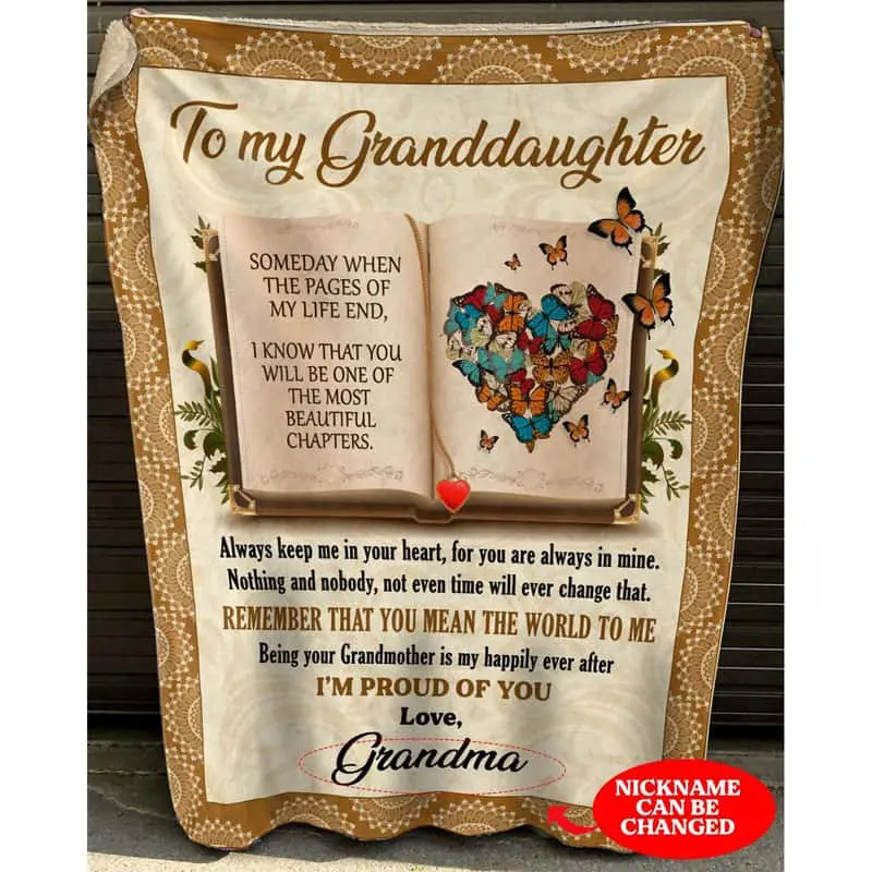 To My Granddaughter Blanket