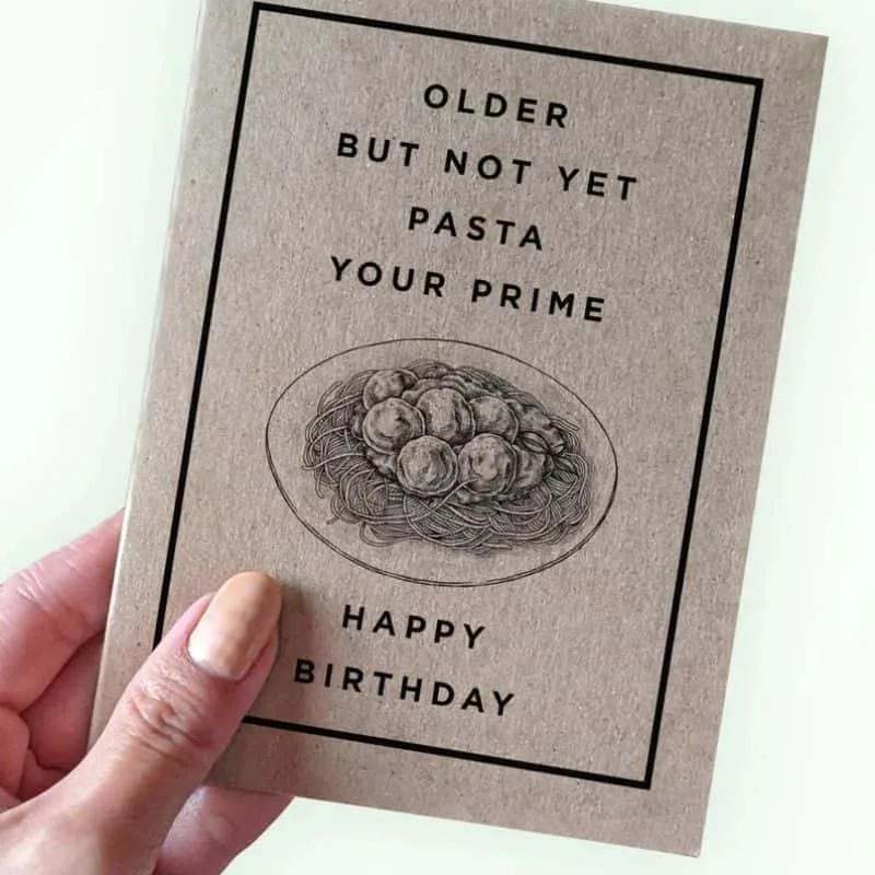 Punny Pasta Happy Birthday Card