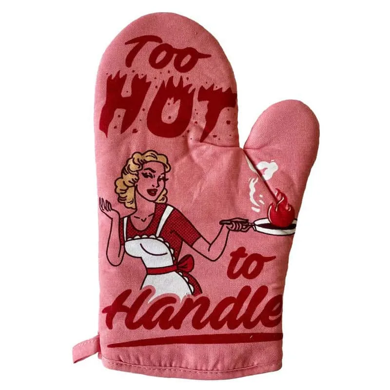 Vintage Funny Oven Mitt Set