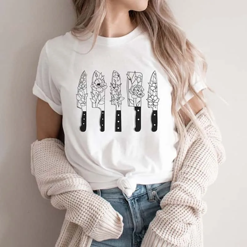 Flower Knives Vegan Shirt