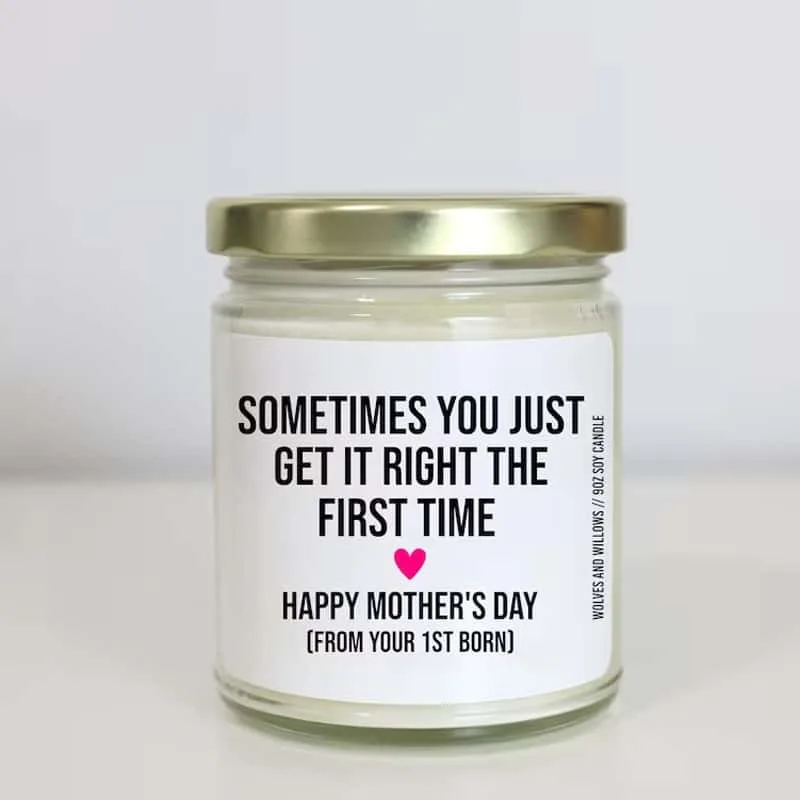 First Born Funny Mother's Day Candle