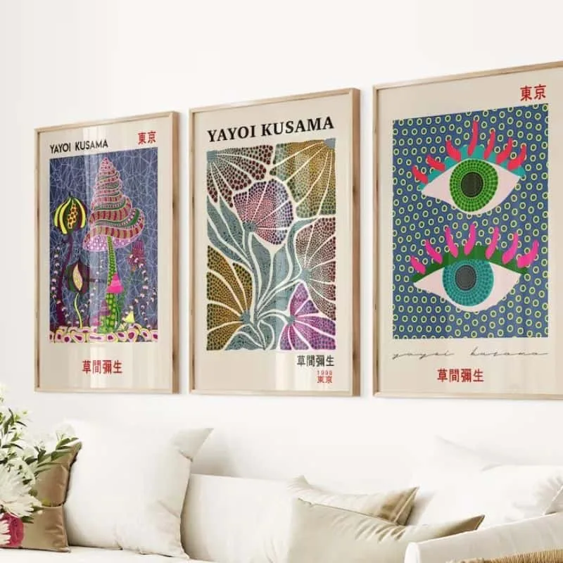 Yayoi Kusama Japanese Art Poster Set