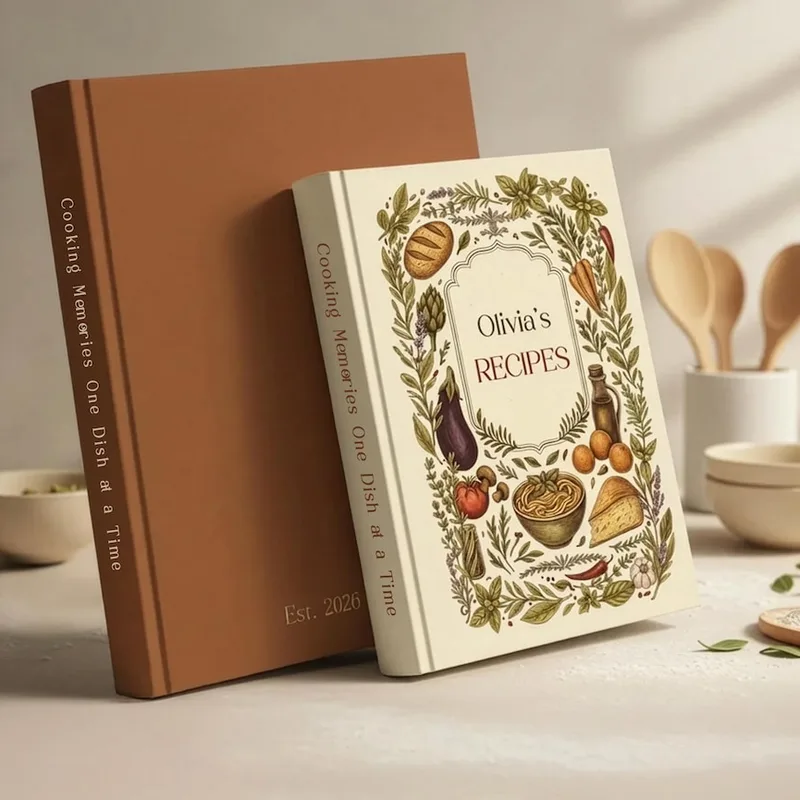 Olivia's Recipes Botanical Custom Recipe Book